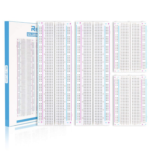 4PCS Breadboards Kit, 2PCS 830 Point and 2PCS 400 Point Solderless Breadboards for Proto Shield