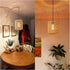 15ft Dimmable Plug in Pendant Light, Rattan Hanging Lights with Plug in Cord Cord, Hand Woven Wicker Lampshade Hanging