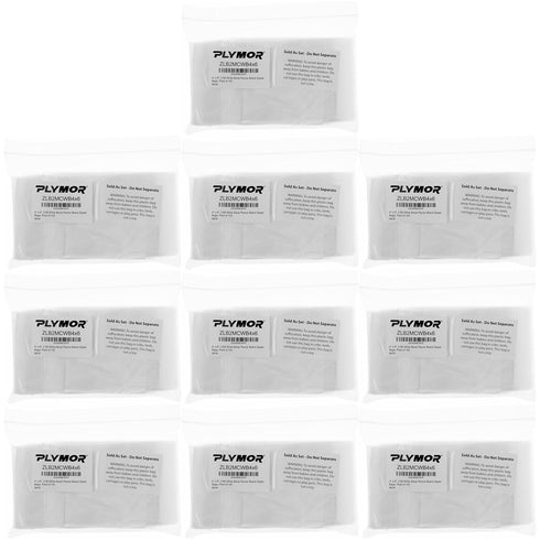 Plymor 4" x 6" Reclosable Plastic Bags (Case of 1,000), 2 Mil with White-Block Zipper