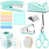Teal Office Supplies and Accessories, Mint Green Stapler and Tape Dispenser Set for Women, Office Gift