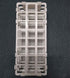 3 Packs Plastic Test Tube Rack, 24 Holes Lab Holder for 25mm Test Tubes, White, Detachable