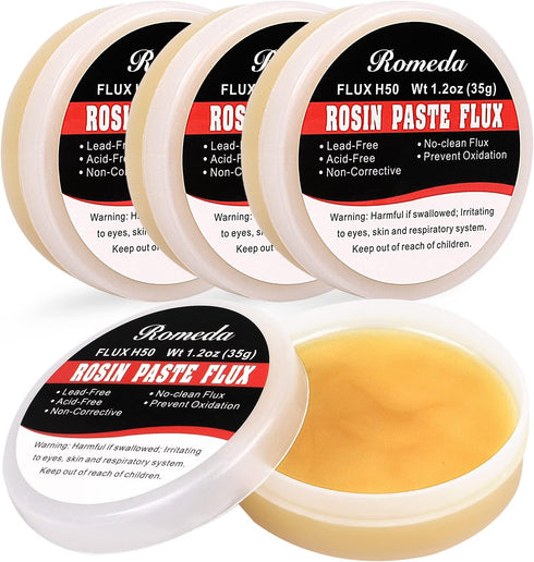 4 Jar Solder Flux, Rosin Soldering Flux Paste for Lead-Free Electronics Soldering DIY (1.2oz/35g in a Jar)