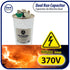 Appli Parts Dual Run Capacitor for AC 60+10 Mfd uF (370VAC), Universal Fit for HVAC Applications