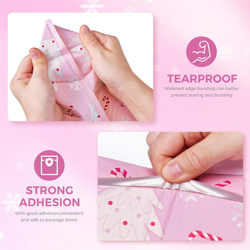 Metronic 50 Pack Bubble Mailers 6x10 Inch, Cute Waterproof Padded Envelopes for Shipping Christmas Gifts, Jewelry,