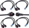 4 Wire Waterproof Connector - 4 Pin Male Female Plug LED Connector with 16AWG IP68 20CM Extension Cable for Car, Boat,