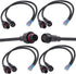 4 Wire Waterproof Connector - 4 Pin Male Female Plug LED Connector with 16AWG IP68 20CM Extension Cable for Car, Boat,