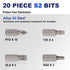 276pc Titanium Twist Drill Bit Set with S2 Bits, 135° Tip High Speed Steel, Sizes from 1/16" to 1/2", Clear Lid Case