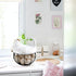 jojofuny Portable Chicken-shaped Storage Basket with Lid, Iron Art Fruit and Vegetable Organizer Box, White with Gold
