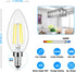 LED Candle Bulbs 40W Equivalent, E12 Candelabra Light Bulbs 4W 470Lm Clear Edison LED Bulbs, Daylight White 5000K Classic Bright Filament Bulbs, Non-Dimmable Decorative Bulbs for Lamps, Pack of 5 by Brightever