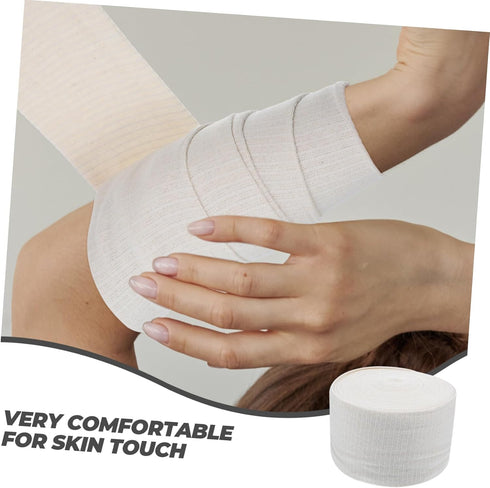 1roll minkissy High Elastic Tubular Cotton Compression Sleeve for Athletes Breathable Comfortable Moisture-Wicking