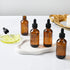 4PCS 2 oz Leak-Proof Glass Dropper Bottles for Traveling and Storing Essential Oils, Beard Oils, DIY Projects