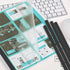 Binditek 40 Pack Clear Report Covers with Sliding Bars, Black, 9mm Sliding Bar File Folder Binder, 50 Sheet Capacity,