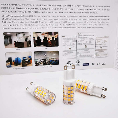 6pcs G9 Bulb 2700K 30-40W G9 3.5W T4 G9 360 350LM Non-dimmable LED Warm White, Halogen Equivalent Bi Pin Base LED