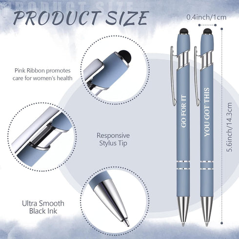 Zonon 12 Pieces Inspirational Motivational Pens, Fine Point Smooth Writing Pens with Fun Quotes for School Office Gifts