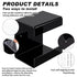 AceOrbit 2 Pack 4.7x3.3x4.8 Black Acrylic Lab Wipe Holder, Glove Dispenser Holder in Wall Mounted Wipe Dispenser