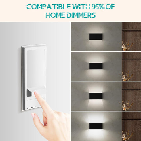 OMBRAT 20W Dimmable 5CCT (3000K-6500K), (15 Inch 1 Modern LED Wall Sconce, Upper and Lower Illuminated Wall Sconce