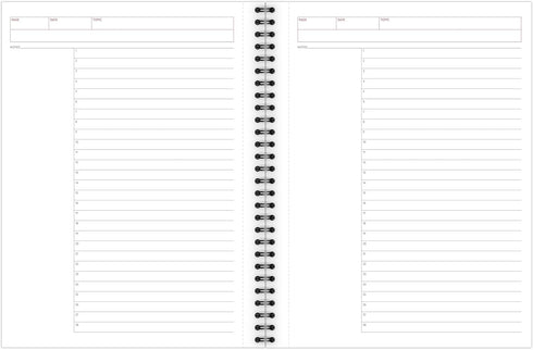Cambridge Business Notebook, 7-1/4" x 9-1/2", 80 Sheets, Ruled, Flexible Cover, Wirebound, Gray (06122)
