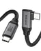 Silkland USB C Monitor Cable Right Angle 5FT, 8K@30Hz 5K/4K@60Hz Display, 20Gbps