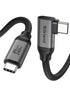 Silkland USB C Monitor Cable Right Angle 4FT, 8K@30Hz 5K/4K@60Hz Display, 20Gbps