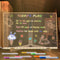 LED Note Board with Colors, 6"x6" Glowing Acrylic Message Board - Light Up Dry Erase Board with Stand & 7 Markers