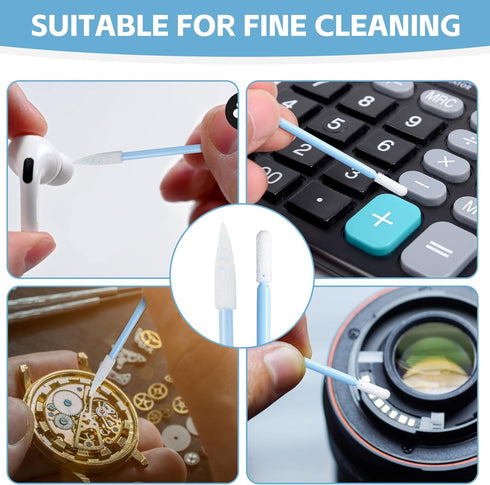Multi-Purpose Foam Tip Cleaning Swabs, 100PCS Detailing Lab Swab Stick for Inkjet Printer, Camera, Optics Lens