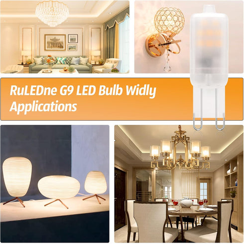 G9 Bulb 2W (20Watt Dimmable 120V 200LM 2700K White,T4 G9 Bulb 360 10Pack LED Frosted Equivalent), Not Soft Warm