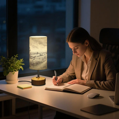 YETTASBIN 3 Dimmable Vintage Farm Bedroom Bedside Table Lamp, Way Touch LED Nightstand Desk Lamp with USB C Charging