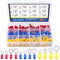 Glarks 360pcs Mixed Quick Disconnect Electrical Insulated Connectors, M4 / 5/6 / 8 Ring Crimp Terminals