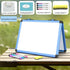 Dry Erase Board, 17x13 inch Magnetic Whiteboard, A3 Foldable Small with Lines, Perfect for Office, School, Home