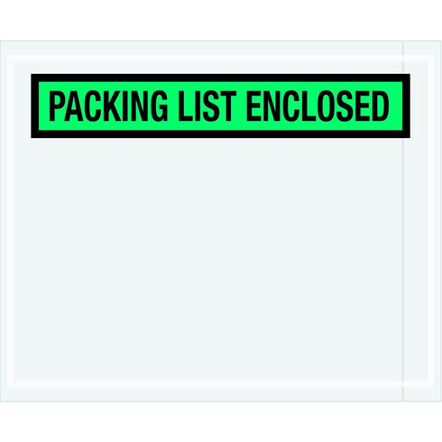 Tape Logic TLPL455 "Packing List Enclosed" Envelopes, 4 1/2" x 5 1/2", Green, Pack of 1000