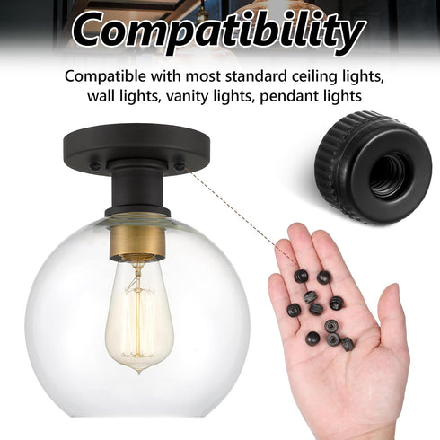 Xinjoduz 10 0.43" M4 PCS Screw Caps for Light Fixture, Ceiling Light Screws Cap Cover, Lamp Shade Nut Lamps Knob
