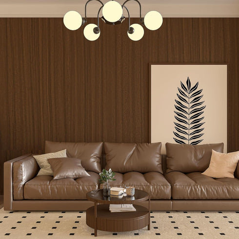 31.5x80inch Counter BAYYA Extra Wide Wood Grain Peel and Stick Wallpaper Brown Thick Light Walnut Contact Paper