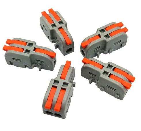 Wire Connectors, Compact Lever Wire Nuts Connectors for Quick Connect 28-12 AWG (1 in 2 Out)