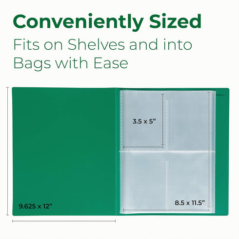 Samsill Seed Packet Organizer, 4 Pocket Reusable Garden Seed Storage with 32 Pockets, Green