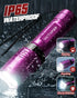 2 Pack, 5 Victoper Pink Rechargeabe Flashlight High Lumens Modes LED Bright Tactical Flashlights, Waterproof Zoomable