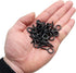 WANBAO 100 Pcs 1 Inch Small Screw Eyes, Metal Screw Hooks Fasteners Hardware Tools in Black