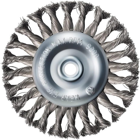 Mercer Industries 184010 - 6" x 1/2" x 1/2", 5/8" Knot Wire Wheel, .014 Carbon Steel
