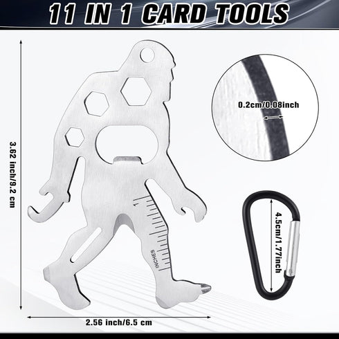 12 Cholemy Pcs Credit Card Tool Novelty Stocking Stuffer Wallet Multitool Edc Gadget Friendship Bigfoot Sasquatch