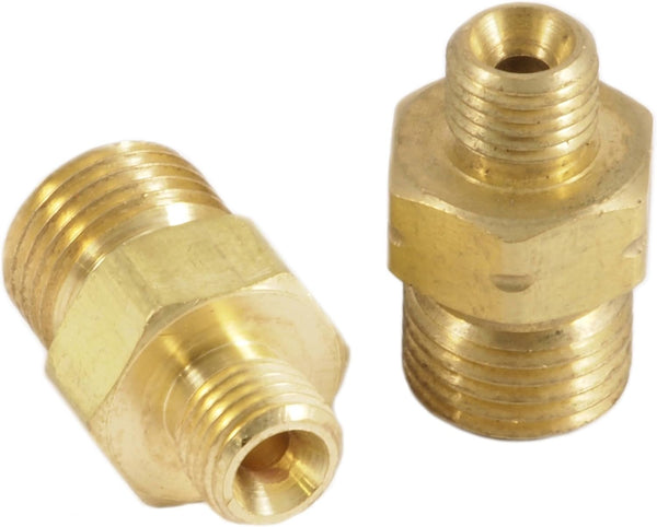 Forney 86152 Oxygen Acetylene Brass Fitting - Hose Couplers, Adapters A to B, Carded Pair