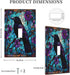 haigof 1 3 5 Inch Black Raven Stained Glass Art Light Switch Cover Wall Plate Gang Single Plates Print Faceplate Home