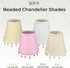 CSO-1047-5BG 3 5 4.5, Royal Designs, Inc. Beaded Hardback Empire Chandelier Shade with Designer Trim, x x Beige
