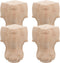 HOMSFOU 4pcs Solid Wood Furniture Legs for Cabinet Sofa Table, Carved Wood