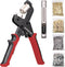 Spurtar Grommet Tool Kit, 3/8'' Handheld Grommet Kit with 10mm Hollow Punch and 500pcs Eyelets for Leather Fabric