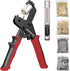 Spurtar Grommet Tool Kit, 3/8'' Handheld Grommet Kit with 10mm Hollow Punch and 500pcs Eyelets for Leather Fabric