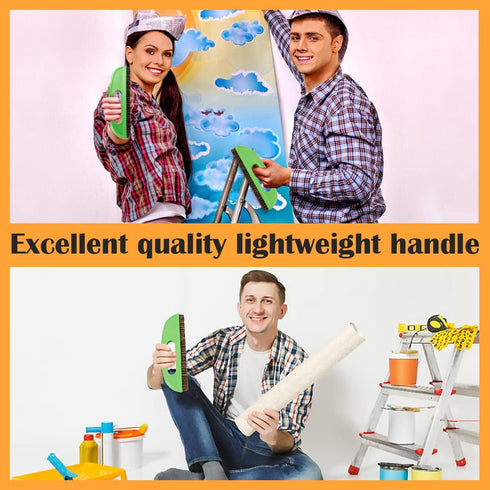 Horse Hair Wallpaper Brush, Two Rows of Short Hair Wallpaper Tools Multipurpose Wallpaper Smoothing Brush