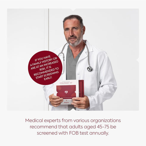 COLONOX at-Home Colon Screening Test Kit - Easy to Use Fecal Occult Blood Test for Early Detection (3 Tests)