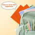 RAZCC 50 Pack Two Pocket Folders, Fit Letter Size Paper, Pockets for School Office Business Home (Orange)