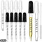 10Pcs Eye Dropper with Durable Rubber Head, 1ml Glass Droppers for Oils, Medicine, Crafts, Essential Oil