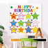 Happy Birthday Bulletin Board Set, Glitter Star Decorations with Confetti Cutouts for Classroom Birthday Calendar