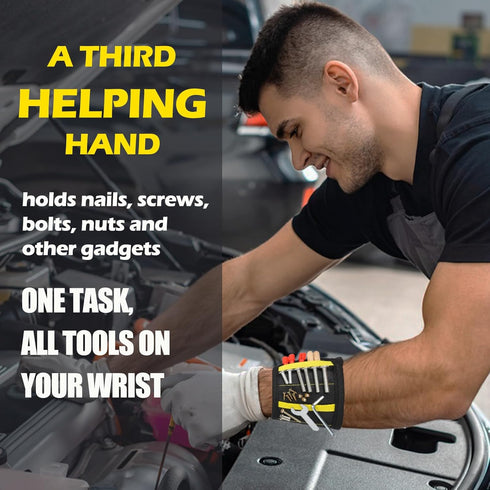 PPRAFDD Magnetic Wristband for Holding Screws, Drill Bits, Nails, Valentine's Day, Father's Day Gifts for Handyman